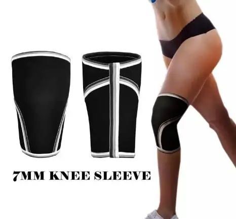Custom Elastic Knee Sleeves 7mm Neoprene for Weightlifting