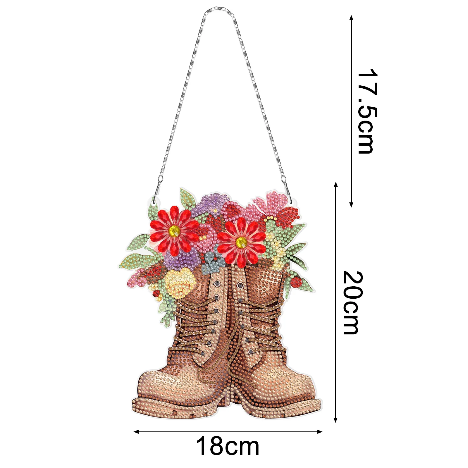DIY 5D Flowers Cap Diamond Painting Kits Hanging Sign,Diamond Art Suncatcher Window Hanging Ornament Window Pendants