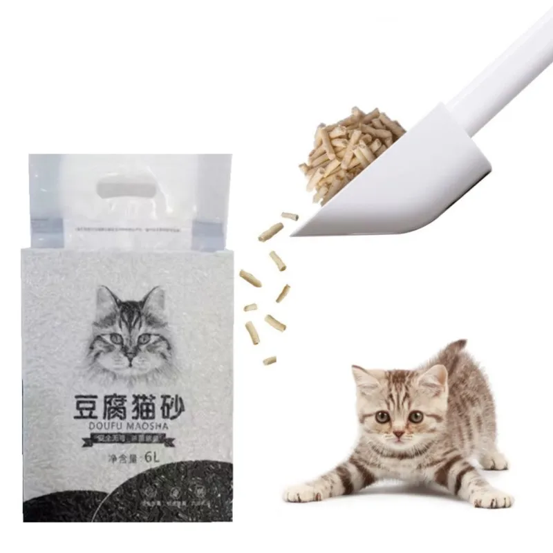 Tofu cat litter manufacturer wholesale high quality natural eco-friendly biodegradable flushable vacuum packed tofu cat litter
