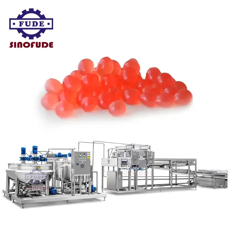 Full Automatic Popping Boba Making Machine Special Design Popping Pearls Depositing Line With Free Recipe