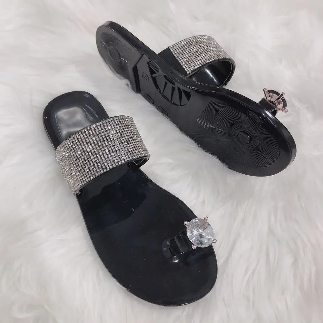 
LFQ-461 Slipers Womens Lady Slipper 2021 New Ladies Flat Shoes Beautiful And Cheap Luxury Rhinestones Women Slippers Wholesale 