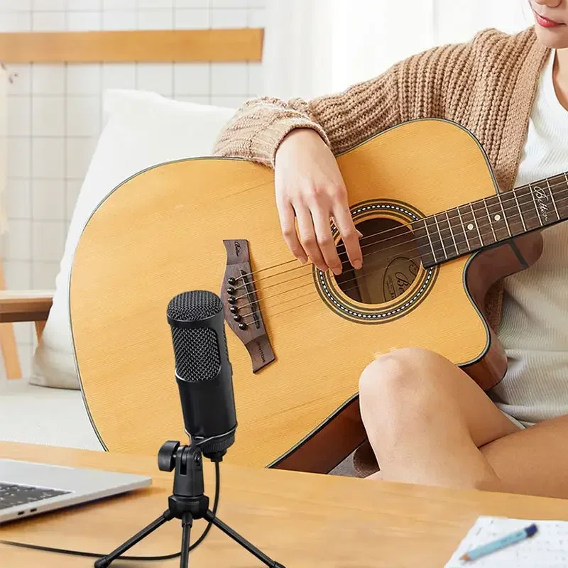 Wholesale Portable Desktop USB Condenser Noise Cancelling Computer Microphone Studio Gaming Recording Mic For Pc With Mic Stand