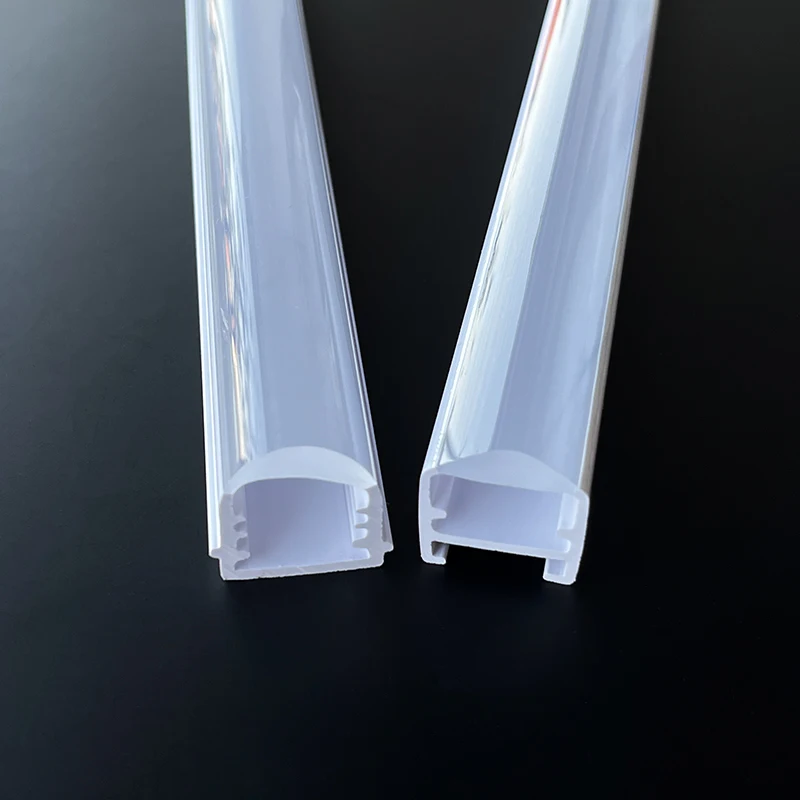 Custom Extrusion Plastic PC 20 Beam Angle Clear and Milky White Bi-colors Led Linear Optical Lens For blackboard Lighting