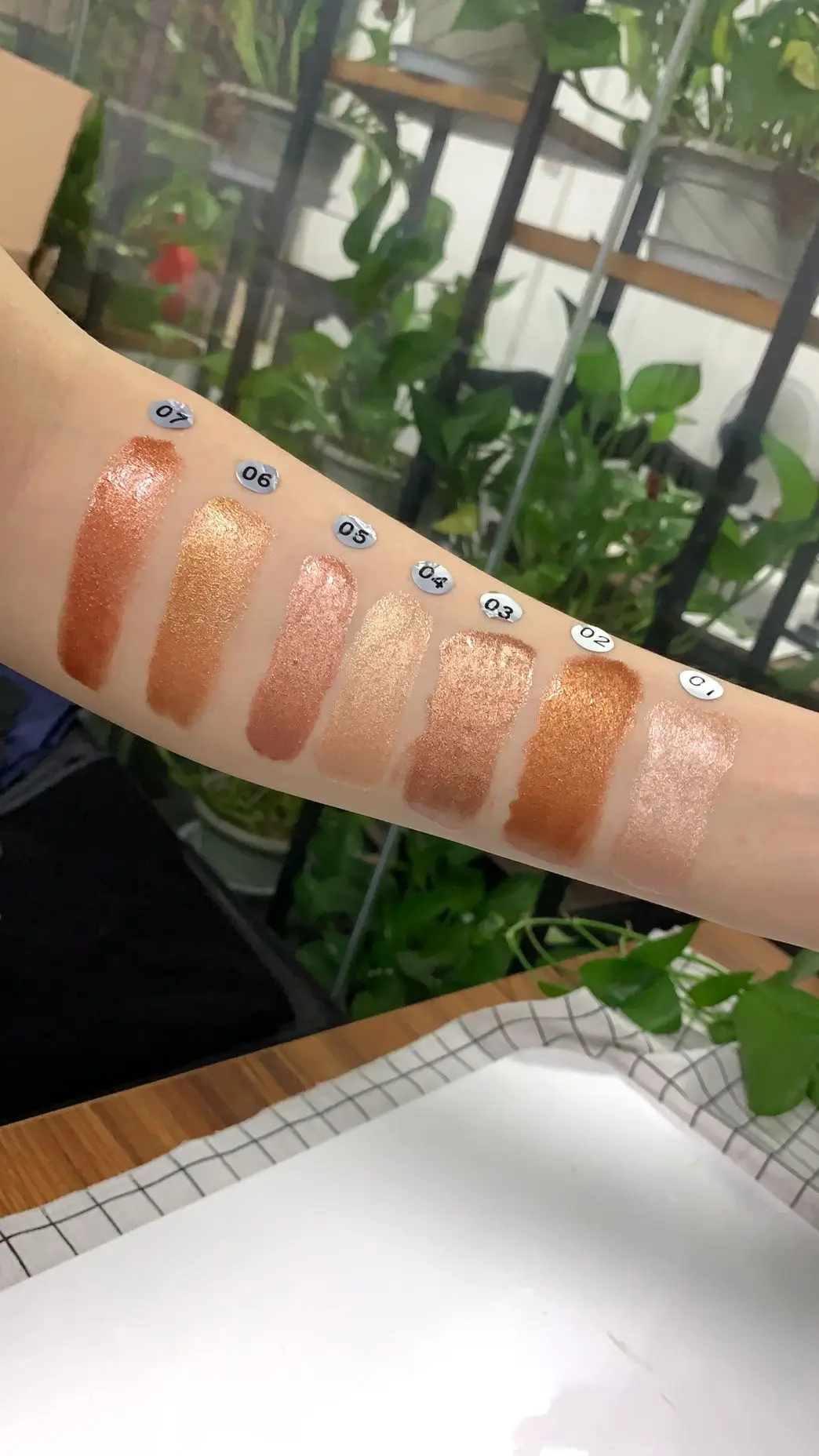 
nontoxic multi color Makeup 3D Liquid Shimmer Highlighter Makeup Private Label Face Waterproof 7 colors Highlighter 