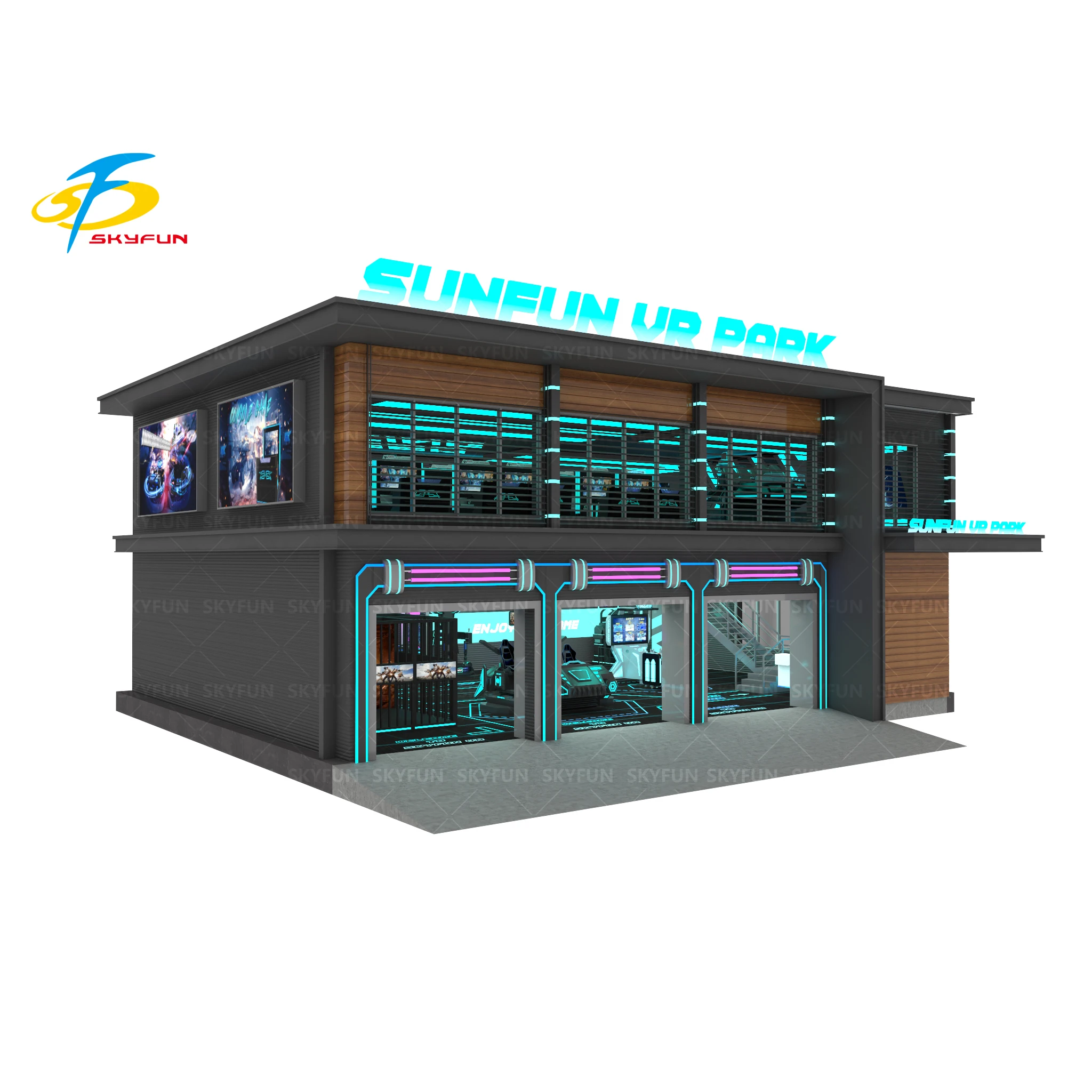 Skyfun VR Game House Project Popular VR Simulator Machine Funny Machine Two-floors Game Shop