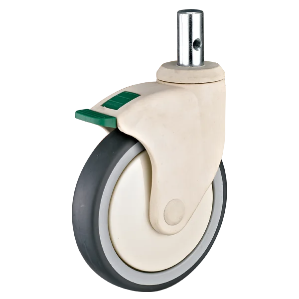 Вращающееся медицинское роликовое колесо из полиуретана с твердым стержнем 160 мм