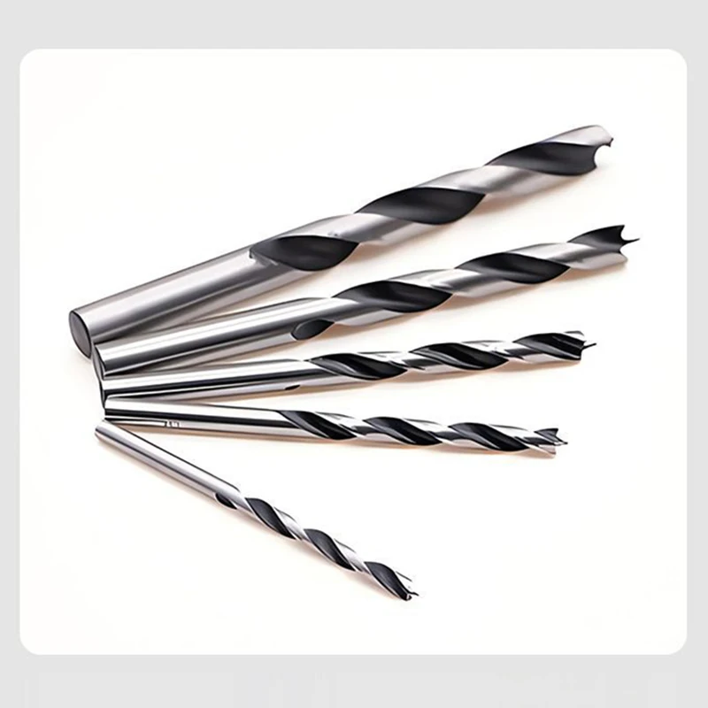 Three-Point Woodworking Drill Bit Set Twist Brad Bits Positioning Drill Hole Tools Electric Drill Bits for Woodworking