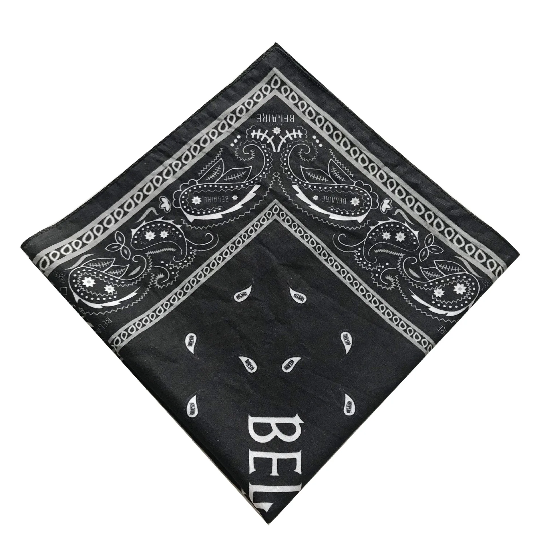 NO MOQ custom printing 100% cotton hair bandana