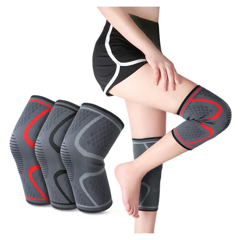 Customized compression knitted breathable neoprene knee protectors suitable for sports knee protection