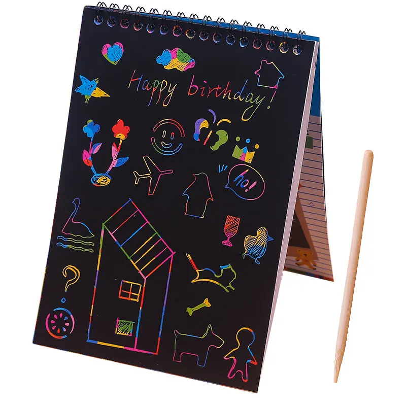 Drawing Book Scratch Painting Student Prizes Kindergarten Painting Scratch Paper