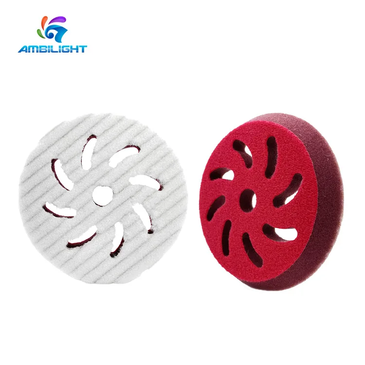 5 inch Woolen Polishing Pad Best Stripe Type 100% Lambs Wool Buffing Pad for RO DA GA Polishers