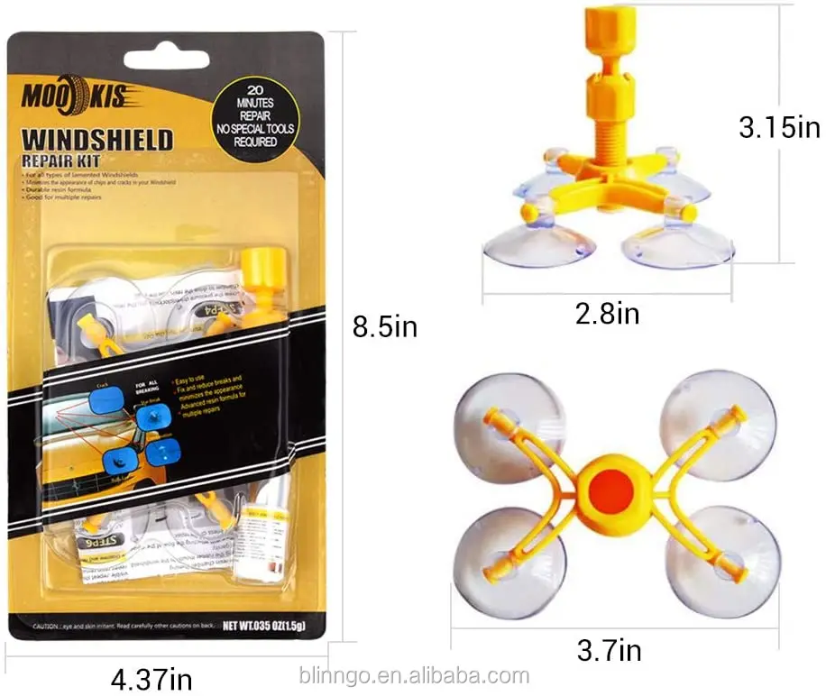 Factory Price  Glass Repair Tools Windshield Windscreen Repair Kit to Fix Car Cracks,Chips Glass
