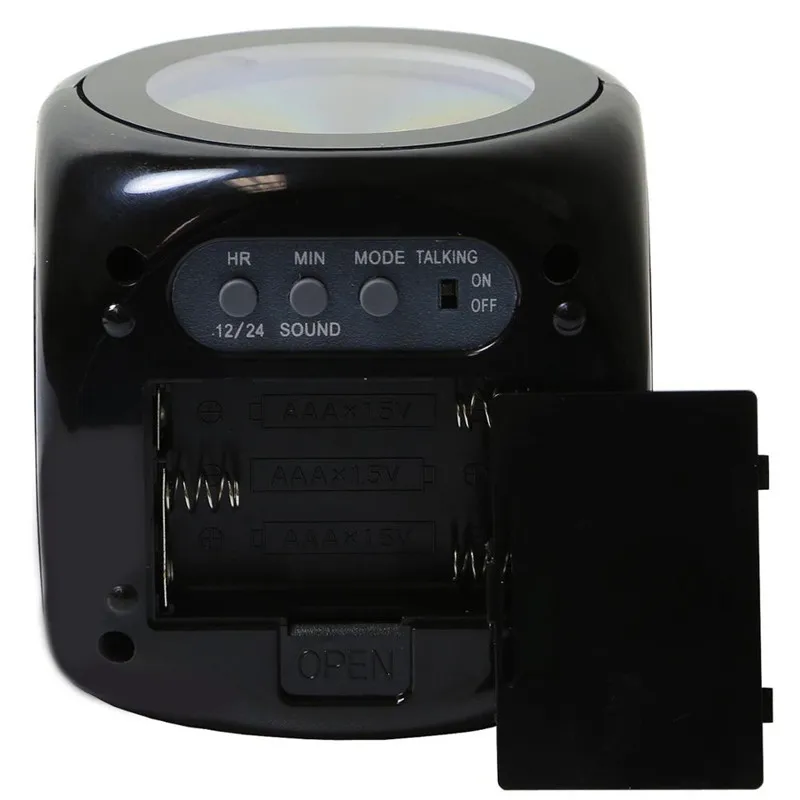 Digital Alarm Clock LED Projector Temperature Thermometer Desk Time Date Display Projection Calendar USB Charger Table Clock