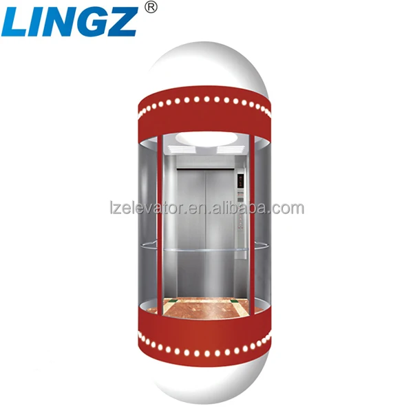 Glass elevator without machine room