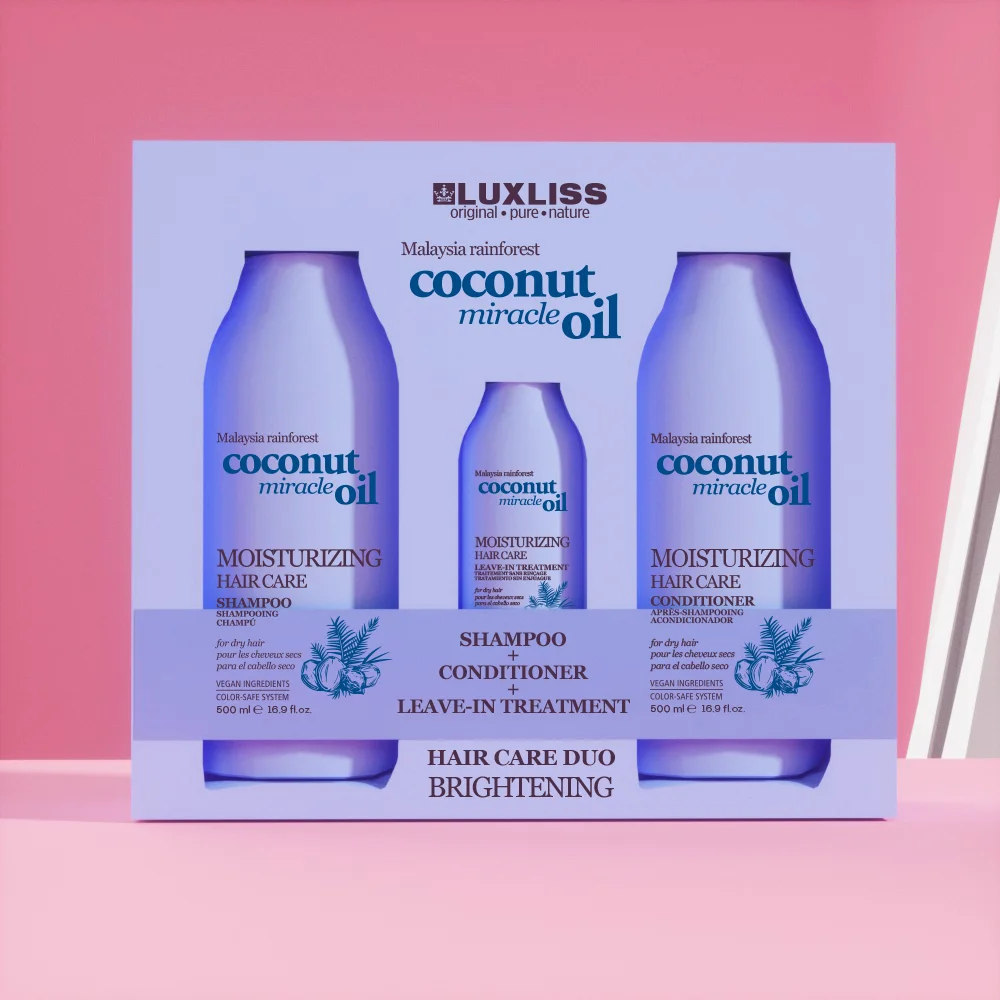 500ML Hair Care Set Nature Coconut Oil Leave in Treatment Moisture Herbal Shampoo Conditioner For Damaged Hair Organic Shampoo