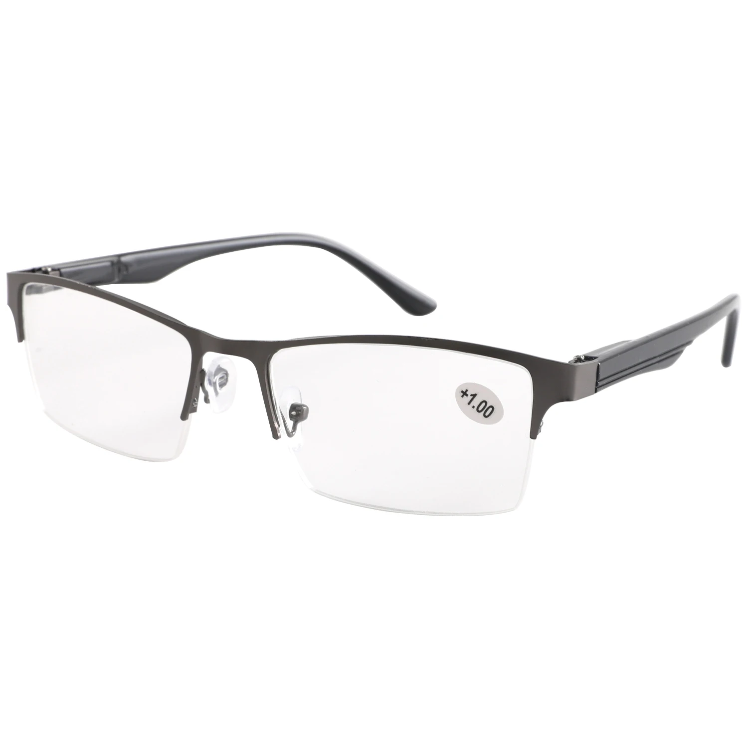2024 South Korea square frame reading glasses half frame ultra light small frame fashion HD reading glasses
