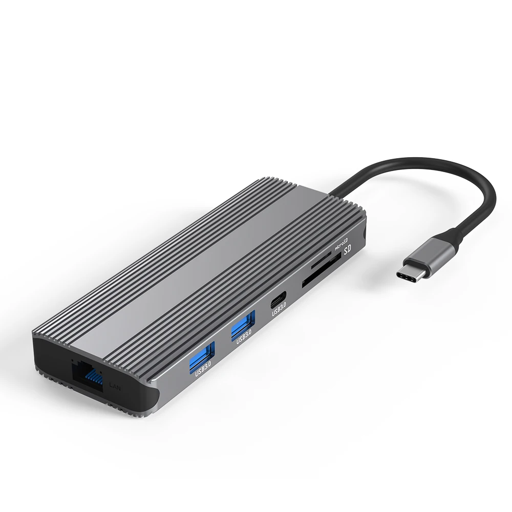 Высококачественный Usb-концентратор 10 в 1 кабель HDMI2.1 3D 8K 120 144 Гц док-станция типа C для Displayport с питанием от Ethernet концентратор