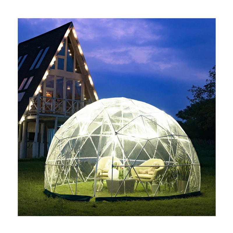 Asweets, пластиковая рама, прозрачный ПВХ, ресторан igloo Geodesic, садовая купольная палатка
