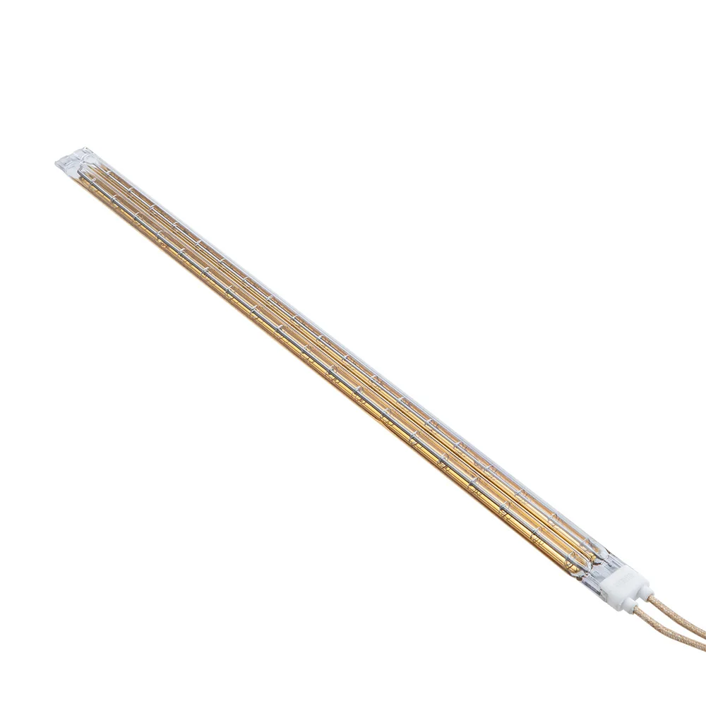 TC05 Semi gold-plated shortwave heater lamp tube customized infrared heating lamp tube