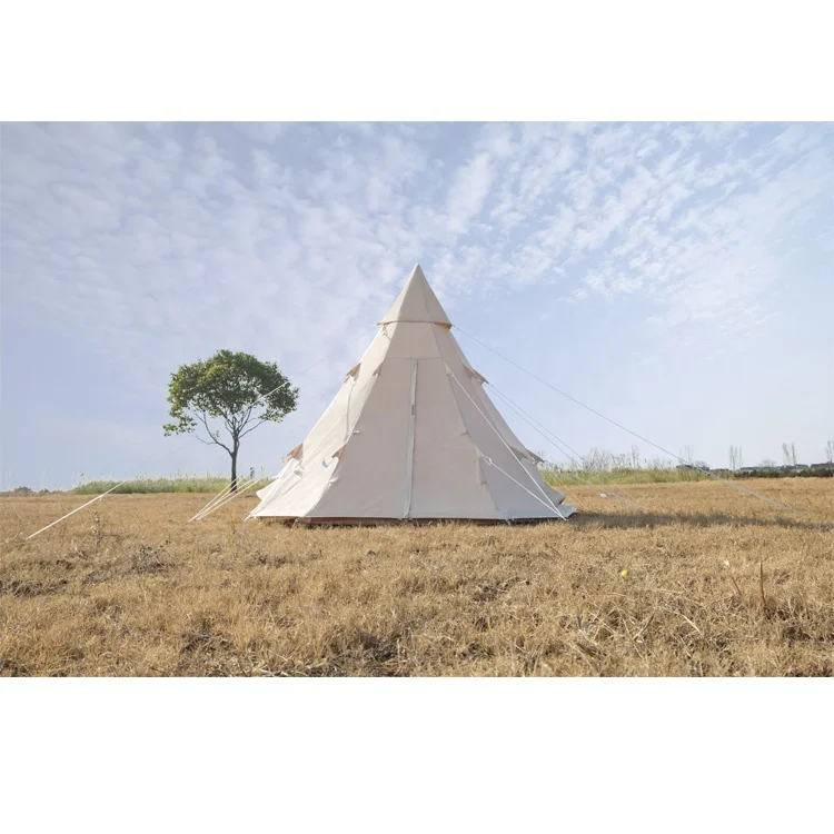 Hot Sale Outdoor Canvas Tent Cotton Tipi Tent for 5 people
