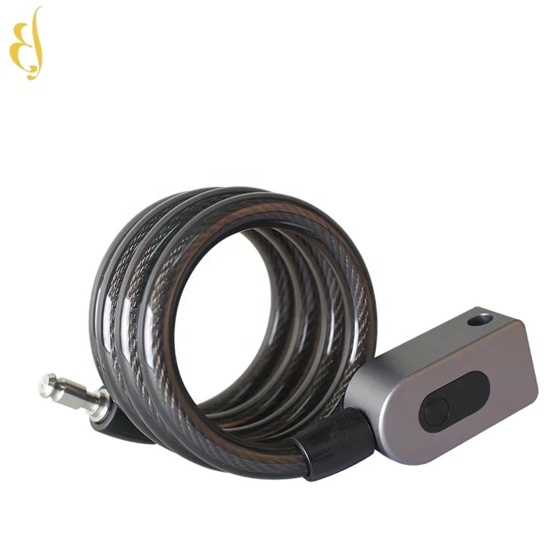 Smart bicycle lock  fingerprint identification cable lock for motorcycle