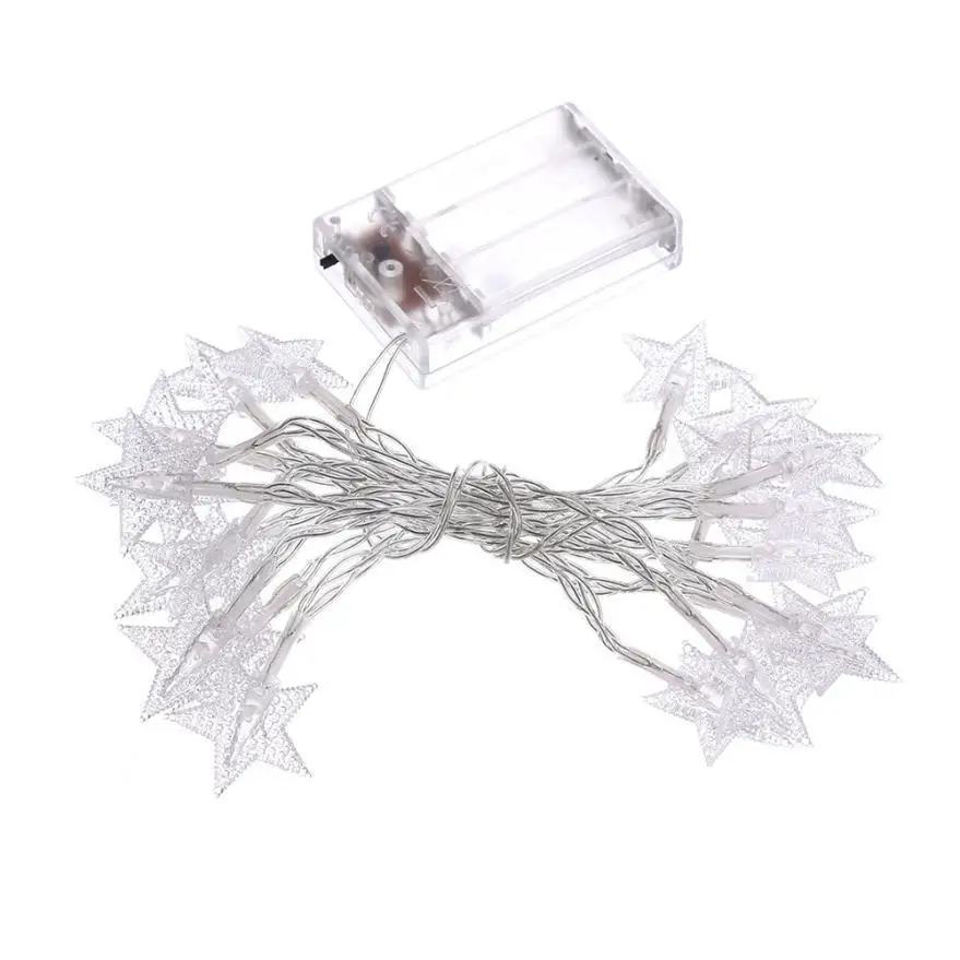 Christmas LED String Lights Battery 5M 50 LEDs Star Decorative Outdoor Wedding Garden Party Lighting