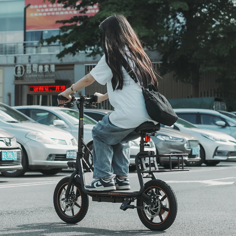 EU склад Бесплатная доставка 2023 новая модель Kukirin C1 леди e bikes 10ah аккумулятор 14 дюймов мини-городские электрические скутеры 25 км