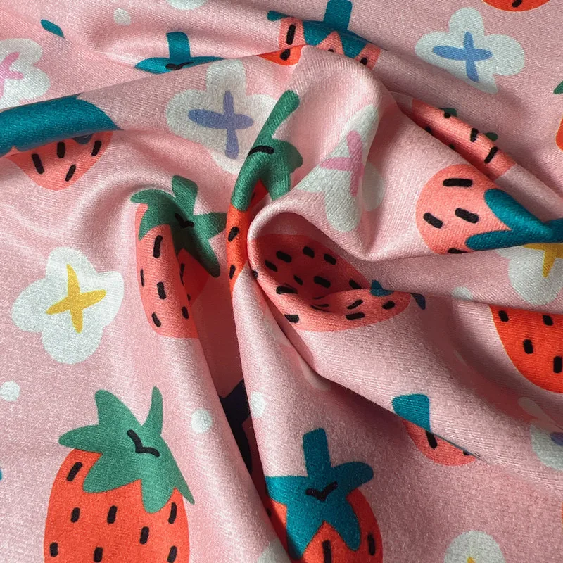 High Quality Wholesale Double Brushed Floral Printed DBP Milk Silk Jersey Fabric for Baby Garment