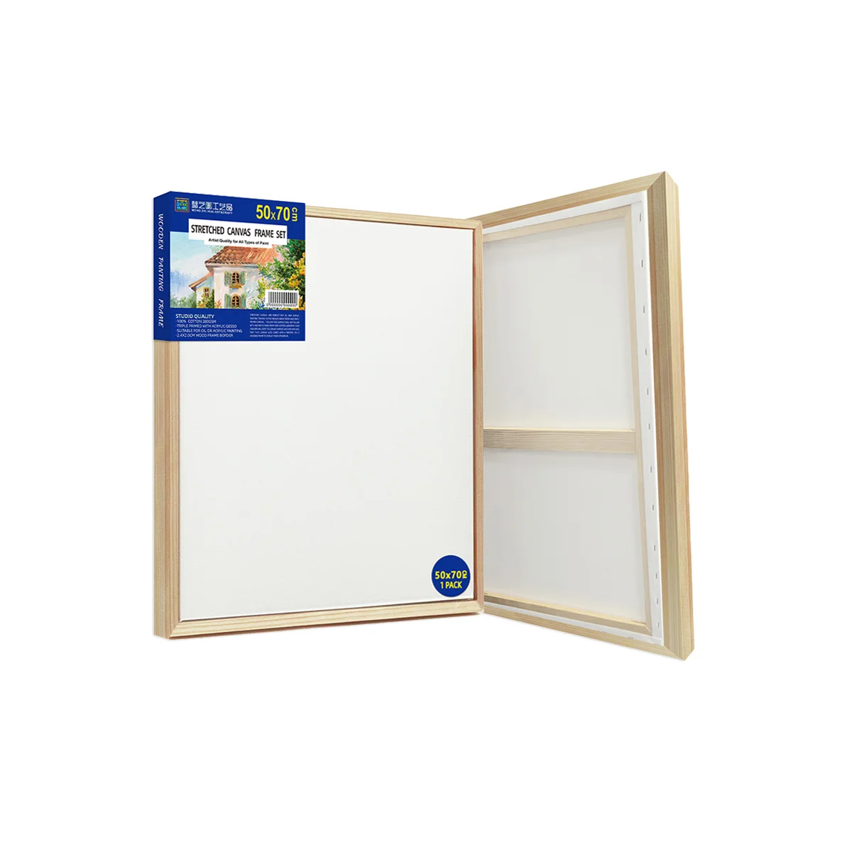 Canvas Frame 50x70cm, DIY Natural Canvas Floating Frame, Floater Frame For 1.6CM Deep Canvas Painting