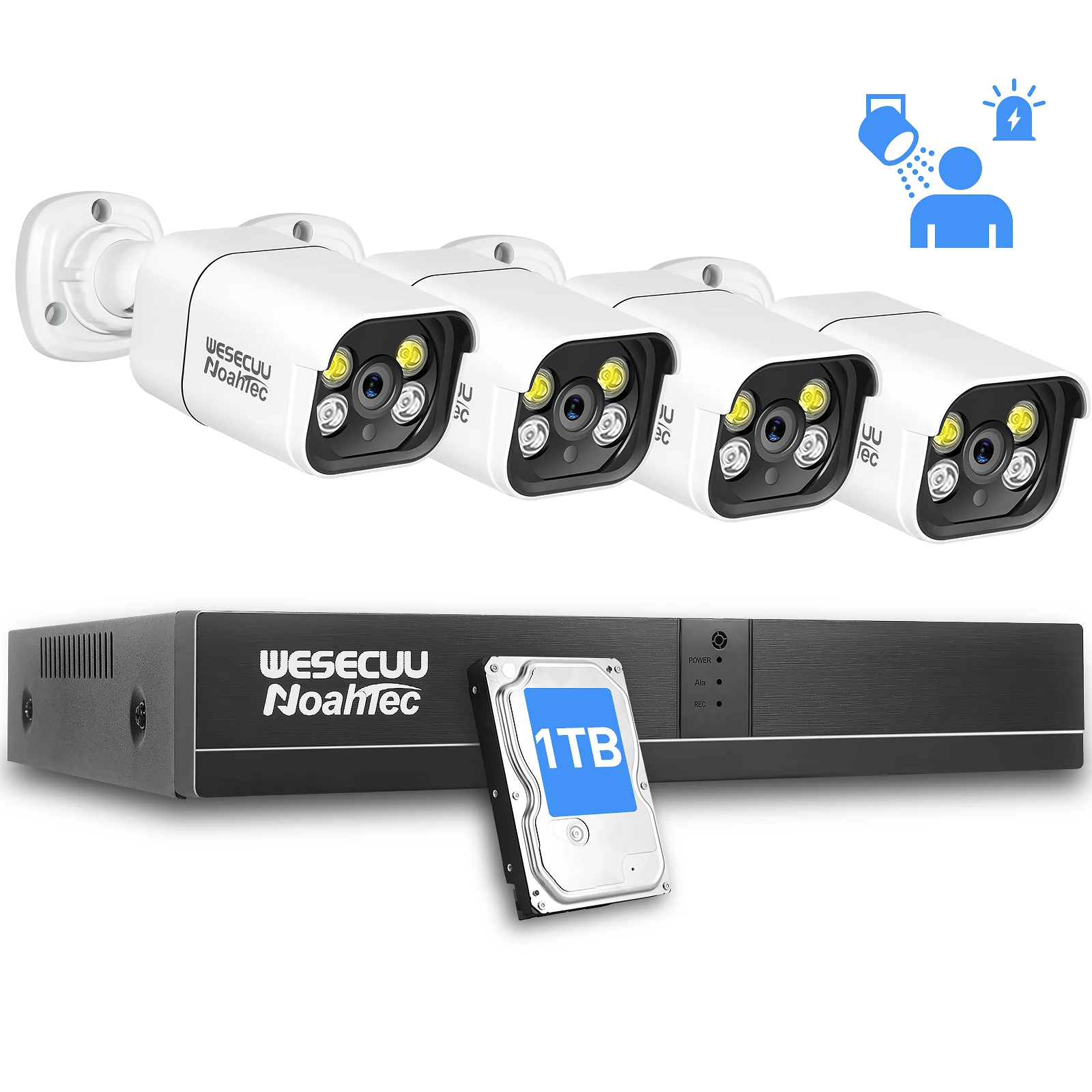 Wesecuu Xmeye 4CH POE NVR Kit 4k для наблюдения безопасности сетевые камеры системы ip камера ip-камера cctv