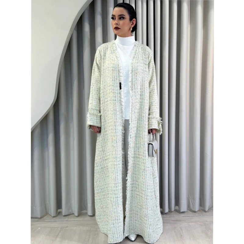 Luxury Abaya Dubai Jilbab Abaya Muslim Dress Winter Channel Jacket Abaya