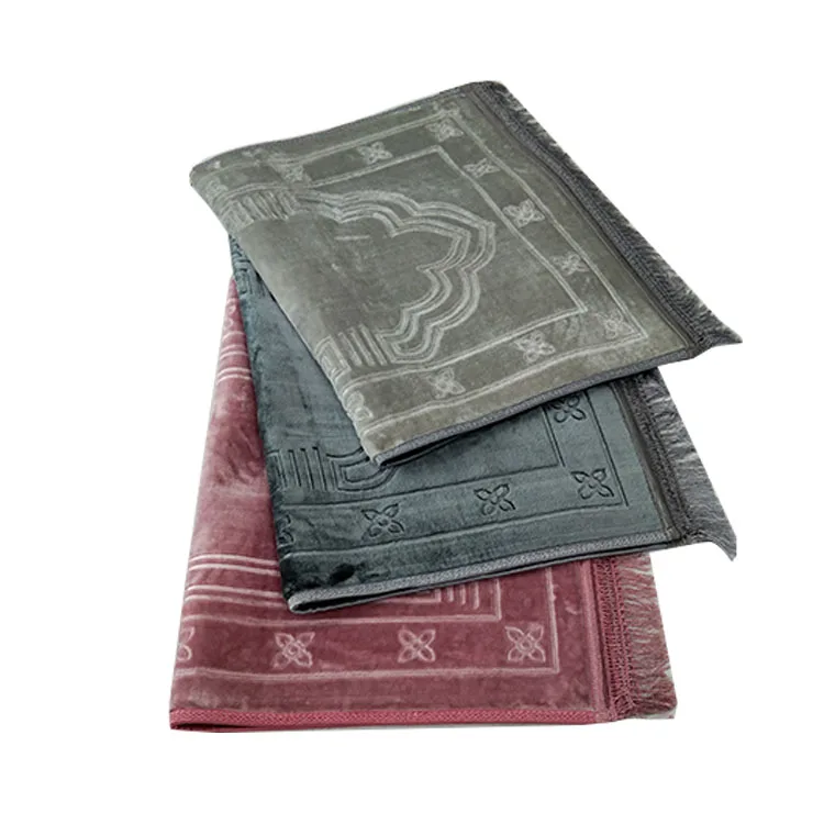 Wholesale spot thick high-quality pilgrimage Muslim prayer carpet floor mat portable foldable Islamic prayer mat