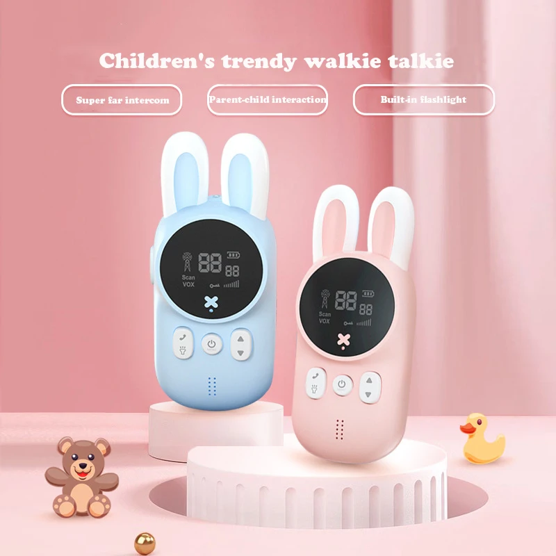New walkie talkie toy children play Child Portable Two Way Radio 3km Walkie Talkie For kids Camping/ Family/Children Gift