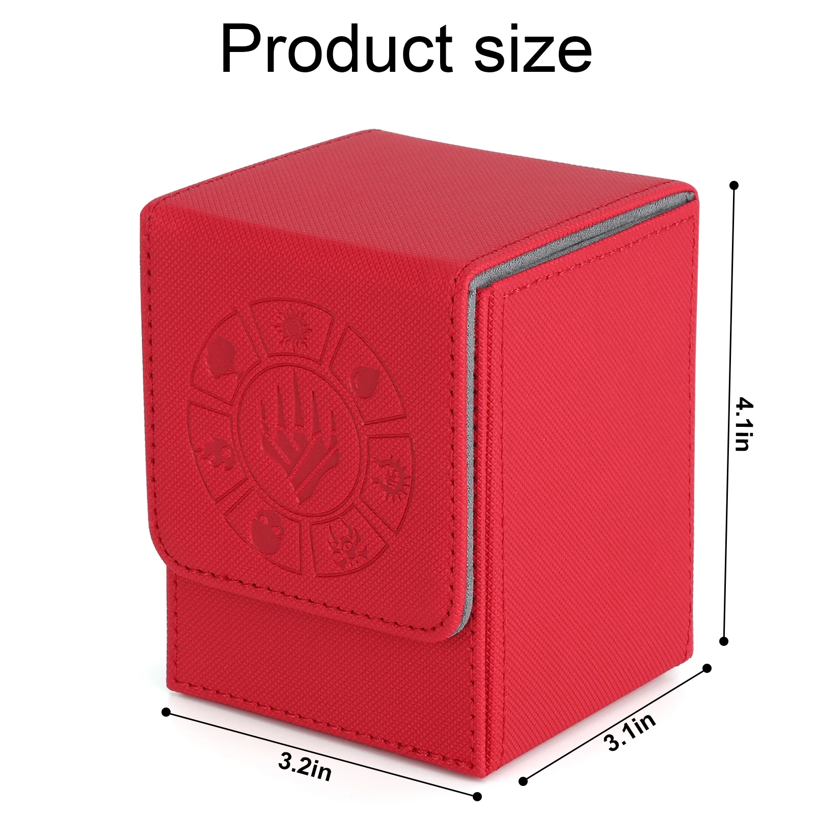 Factory PU Leather Double Side-Loading Card Deck Case Box Board Game Card Sleeve Holder Box