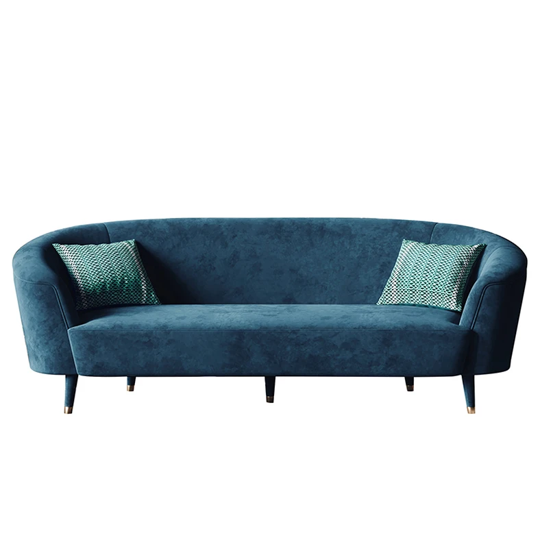 Good Quality Luxury Nordic Royal Living Room Customized 2 Seater Fabric Leather Sofa for Home Furniture