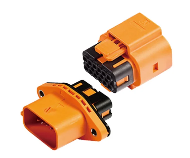 Пластиковый корпус 12pin контакты кабель Разъем для 0,75 мм2 ключ оранжевый цвет сигнала разъем для аккумуляторной батареи