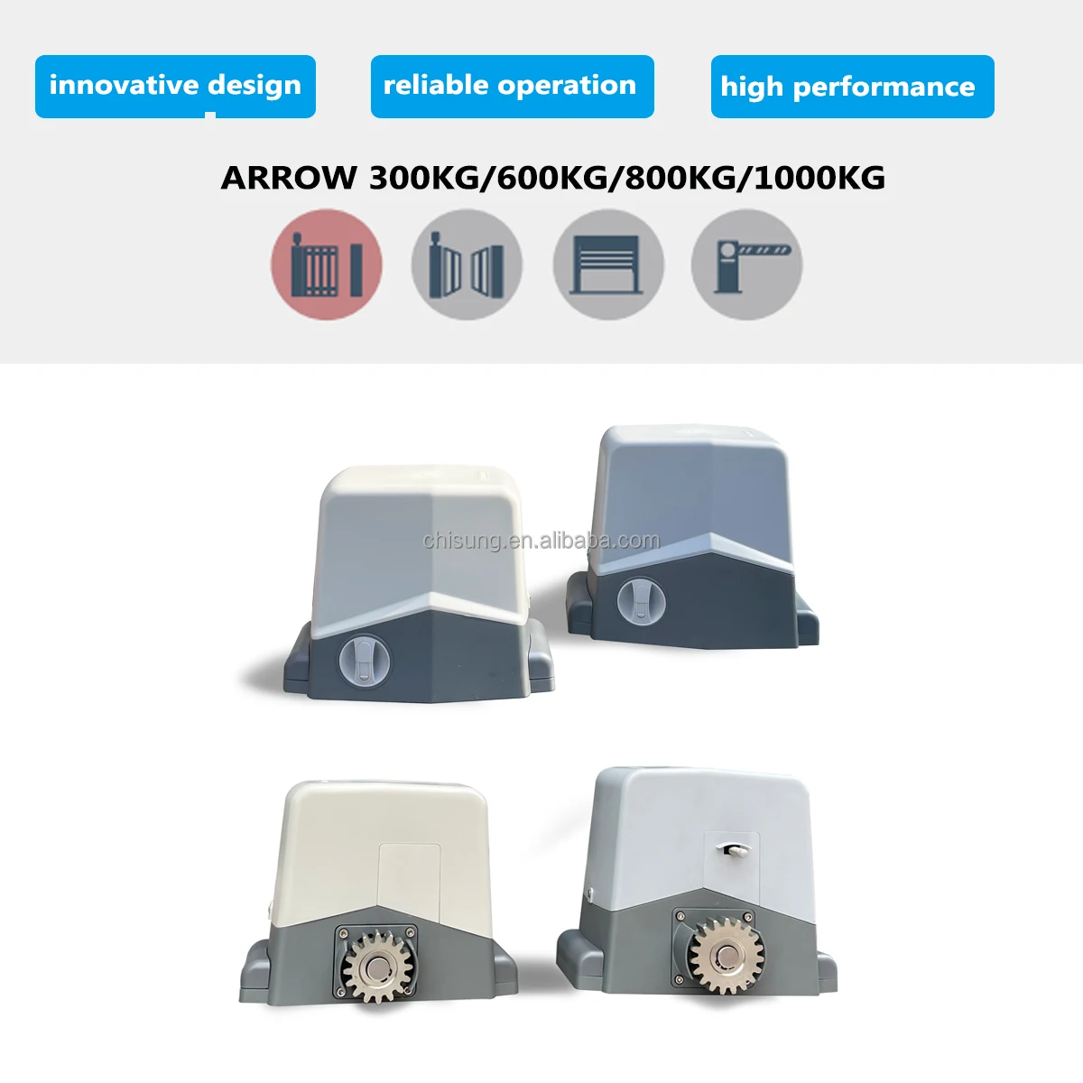 Factory Direct Smart WIFI Remote Control 500KGS-1200KGS Automatic Electric Sliding Gate Opener DC24V Motor