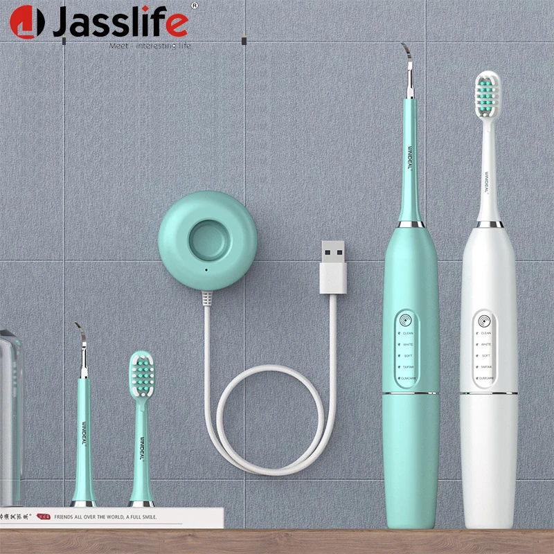 
Porable Electric Calculus Remover 2 in 1 Toothbrush Dental Tooth Cleaner Dental Plaque Remover Oral Care Electric Teeth Cleaner 