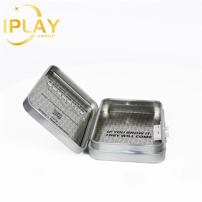 Factory Wholesale Custom Rectangle Childproof Metal Tin Empty 1ML Box Cartridge Packaging