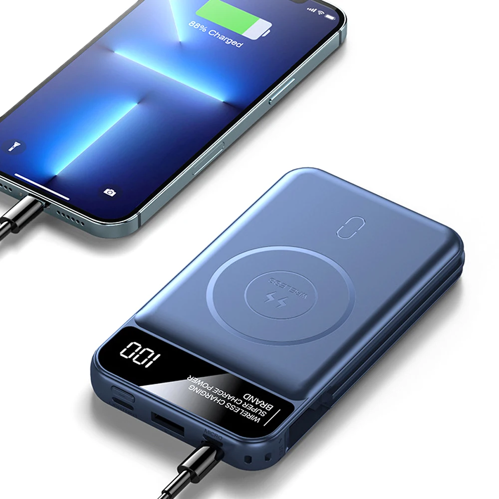 High Capacity 10000Mah Fast Charging ing Charger Mini 15W Wireless Magnetic Power Bank for iphone 12Hot sale products