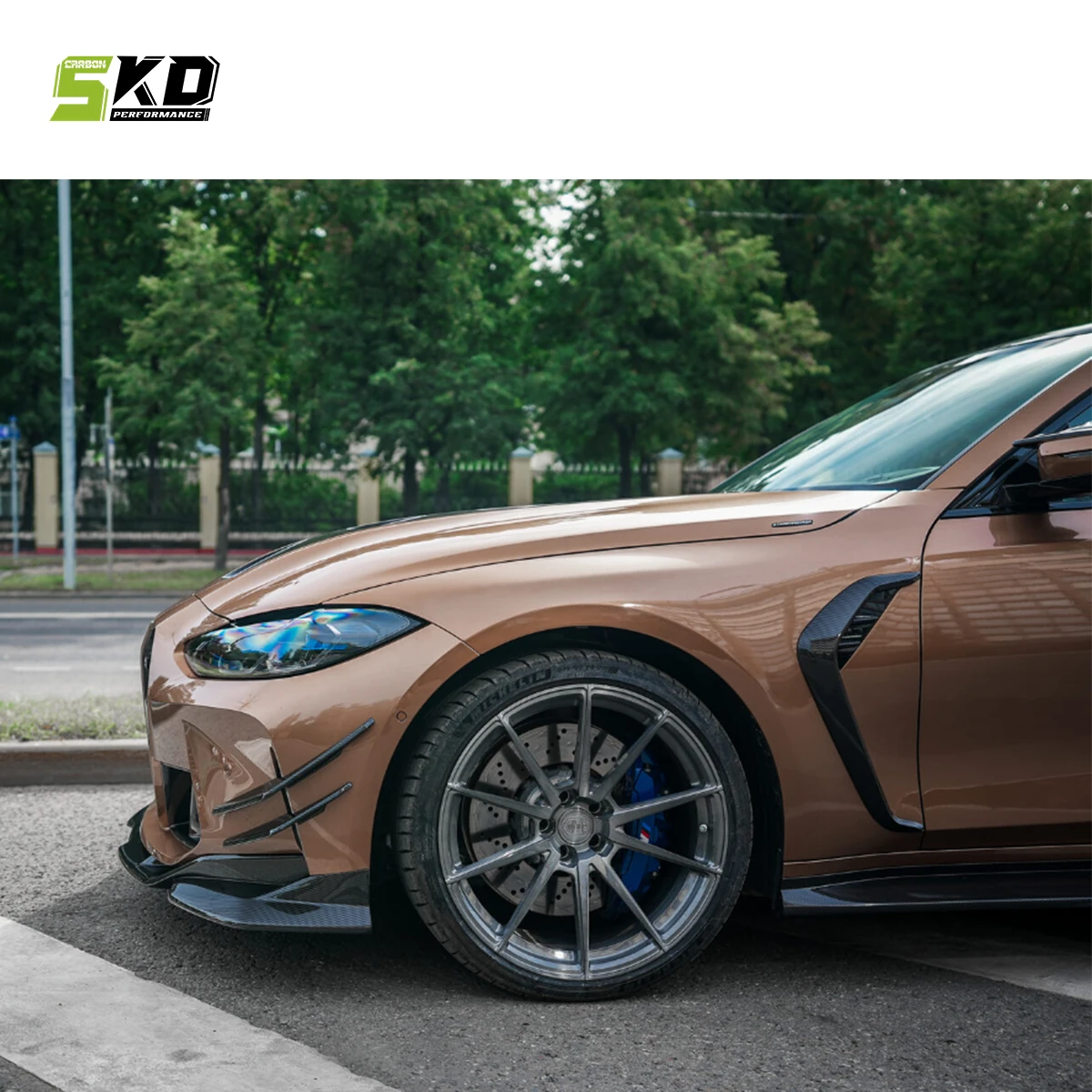 Dry Carbon Fiber for M3 G80 2021+ CFA Style Side Fender Trims (for add to MP side fender vent)