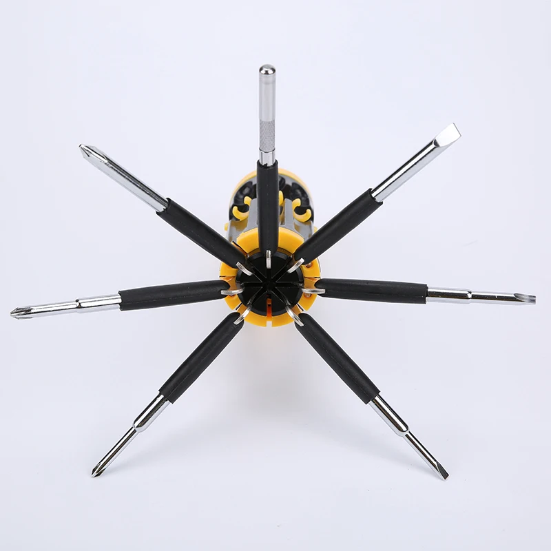 
8In1 Multi-Purpose Screwdrivers set Phillips Hexagon Screwdriver Bit Security Bit Set with flashlight 