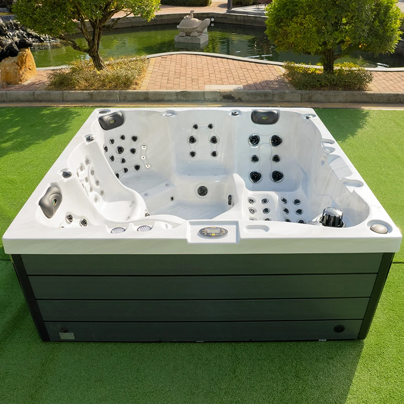 European Modern Style Massage Spas Automatic Balboa Outdoor Spa Hot Tub 5 person Villa Tube