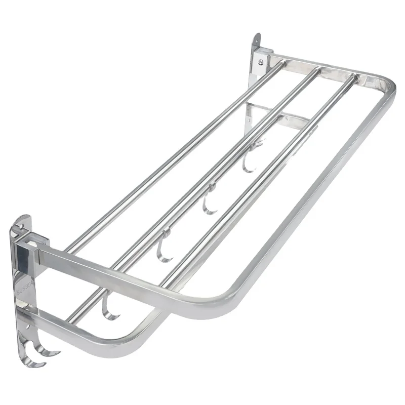 Hot Sale Modern Hotel Brief Style Single Rod Double Rod Bath Free Standing Towel Rack Bathroom Hardware Storage Rack Towel Rack