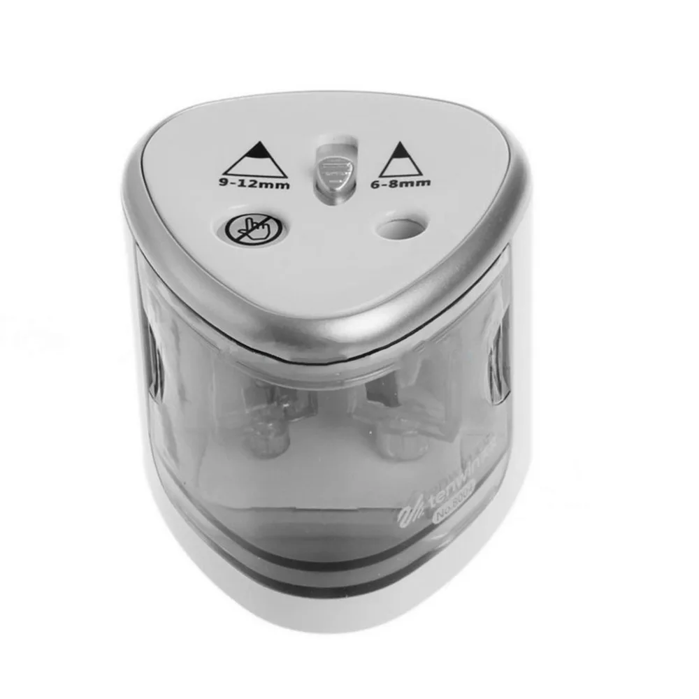 Whosale new design colored double hole electronic automatic electric pencil sharpener