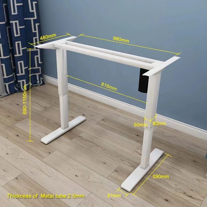 Несобранный эргономичный поднимающийся Электрический стоячий регулируемый стол с панелью управления