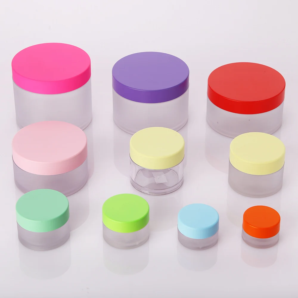 Hot Selling 5g-250g PETG Plastic Jar for Face Cream 2oz 3oz Cosmetic Container Cream Jars with Lid Cosmetic Packaging