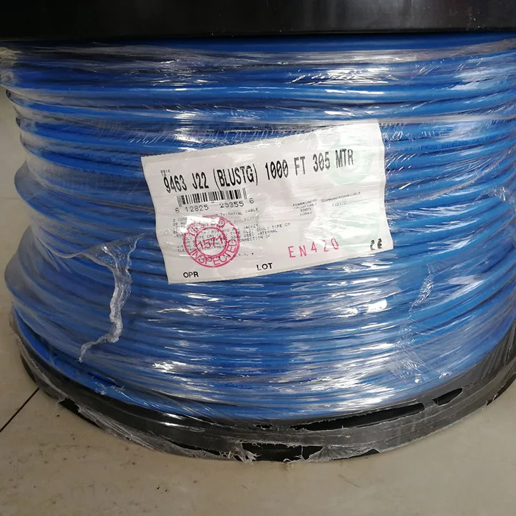 RF cable 1 pair 20AWG belden cable tinned copper conductor with blue PVC jacket rf coaxial Communication Cables