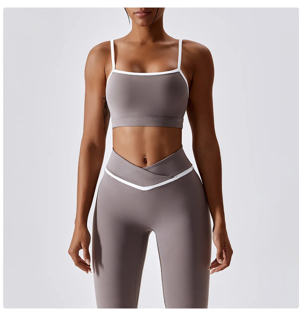 2023 splicing contrast color nude yoga bra lulu running sports underwear shockproof fitness clothing top women bra