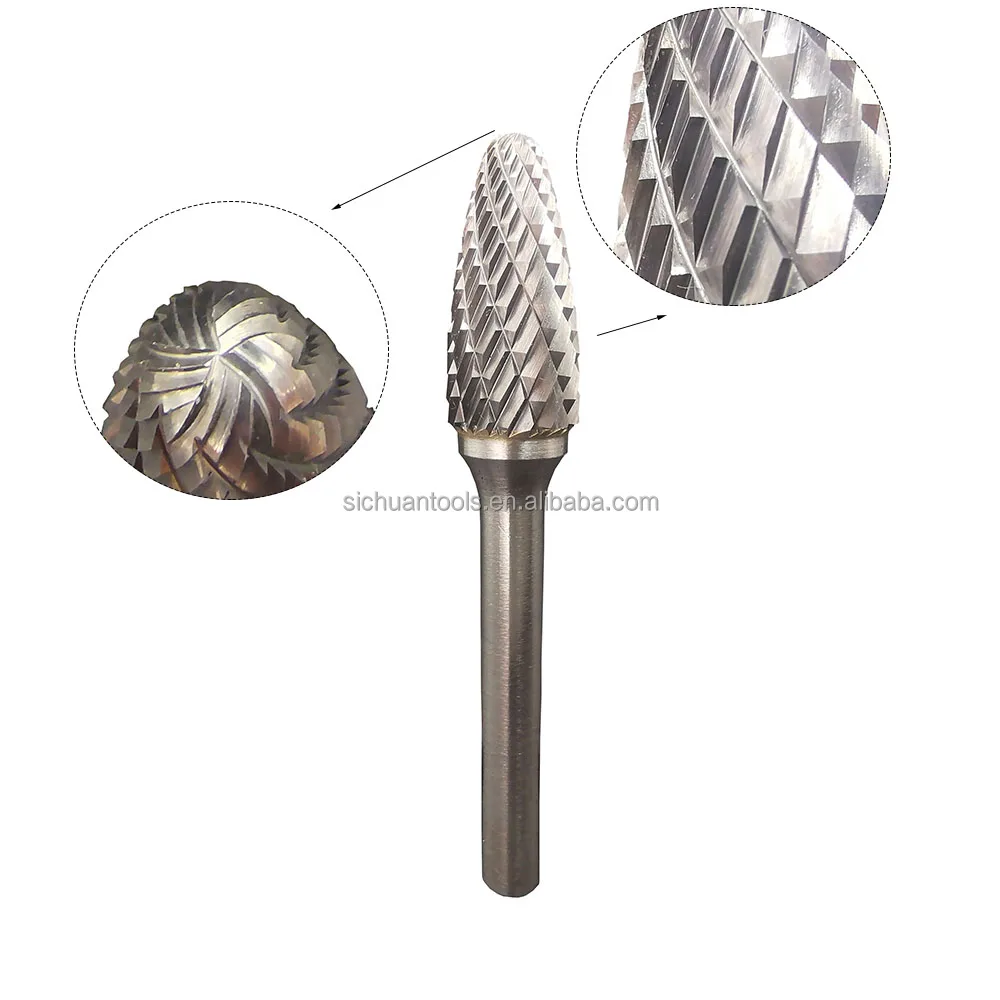 5pcs Tungsten Carbide Steel Rotary Burr Porting Tools
